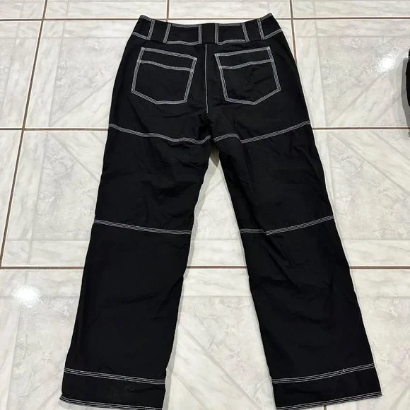 Nicole Miller Y2K Grunge 2 Piece Set Crop Top Size Large and Pants Size Small - Picture 8 of 14